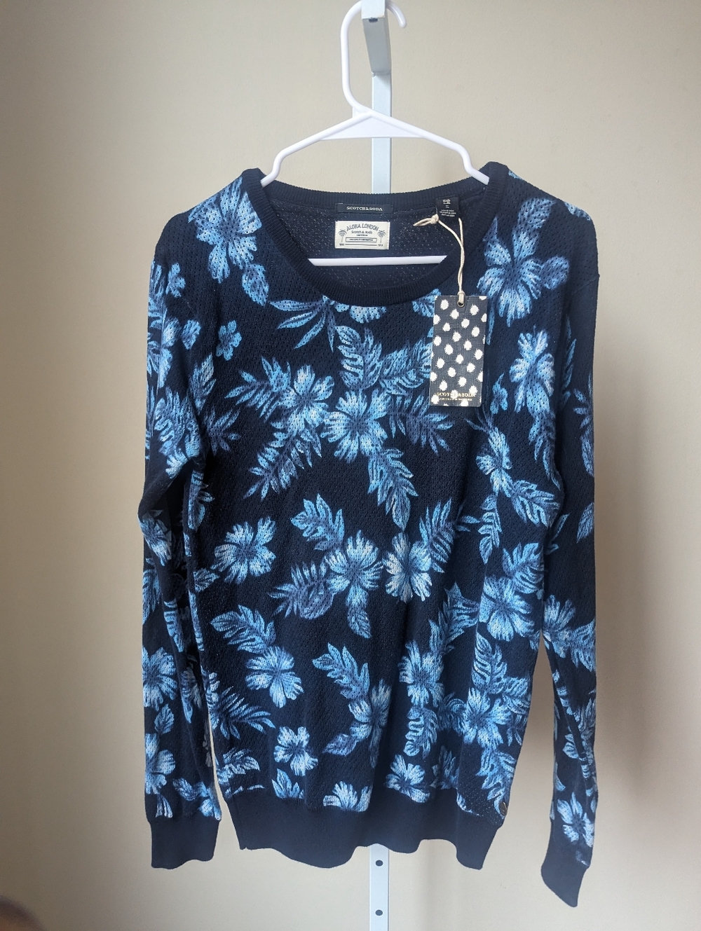 Men's Scotch & Soda long sleeve lightweight sweater shirt Size S NWT